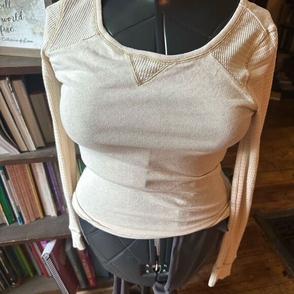 We The Free Tops - We the Free Henley cream fitted S long sleeve top